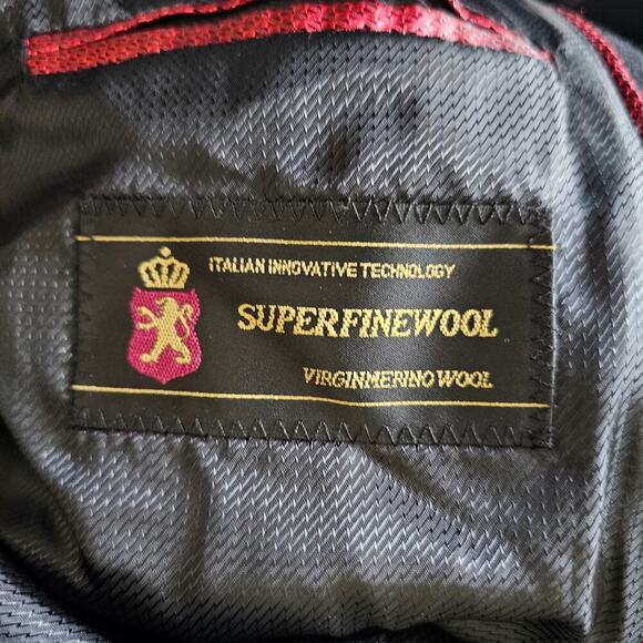 Franco Fortini Italiana Collezione Super Fine Wool Trench Coat Black Size 46L - Picture 4 of 5